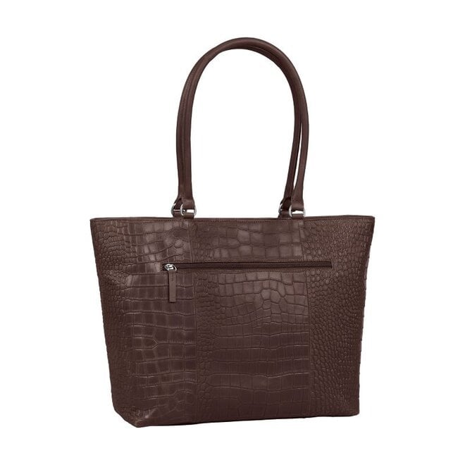 Leren laptoptas Cool Colbie Wide Tote 15.6 inch | Donkerbruin