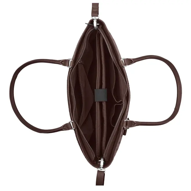 Leren laptoptas Cool Colbie Wide Tote 15.6 inch | Donkerbruin