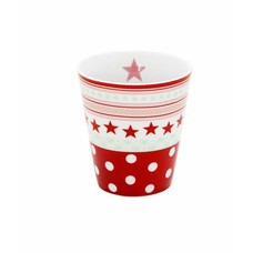 Mug, red star/ dot