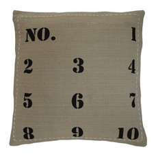 Cushion Taupe with black numbers