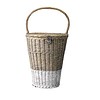 Bloomingville Basket with handle, nature/White