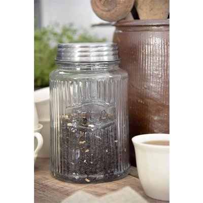 Jeanne d'Arc Living Glass jar with metal lid - Coffee or Tea