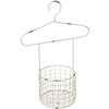 Hängekorb mit Kleiderbügel, Antique weiss