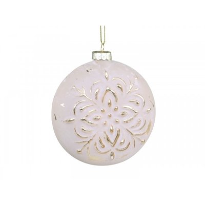 Chic Antique Weihnachtskugel mit Goldmuster