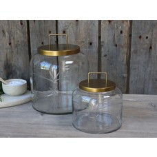 Chic Antique Glasbehälter mit Deckel groß oder klein