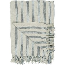 IB Laursen Plaid creme mit hellblauen Streifen