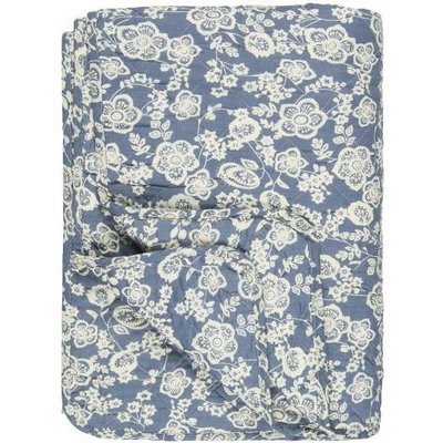 IB Laursen Quilt blau mit Blumen von IB Laursen