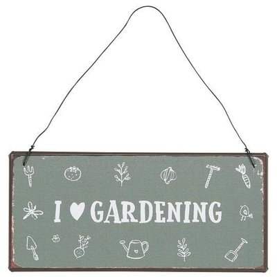 IB Laursen Metallschild, I love gardening von IB Laursen