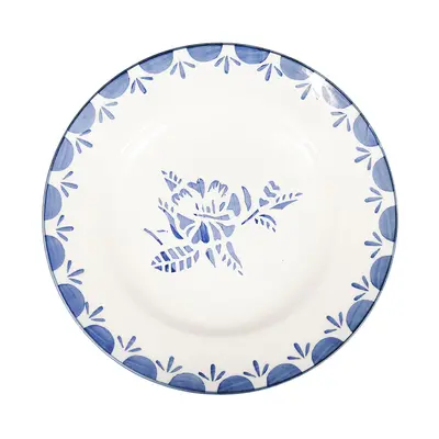 Strömshaga Small Plate Marion Flower Blue
