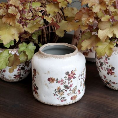 Chic Antique Nancy Blumentopf mit Blumenmotiv von Chic Antique