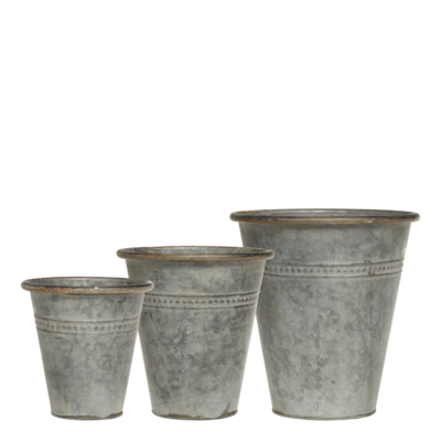 Chic Antique Blumentopf in 3 Größen, Zink von Chic Antique