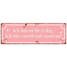 Metallschild, ich bin nicht zickig...