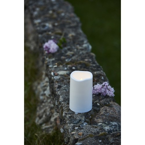 Sirius Home Storm LED candle 1 pc plastic H:12,5 D:7,5cm white Outdoor