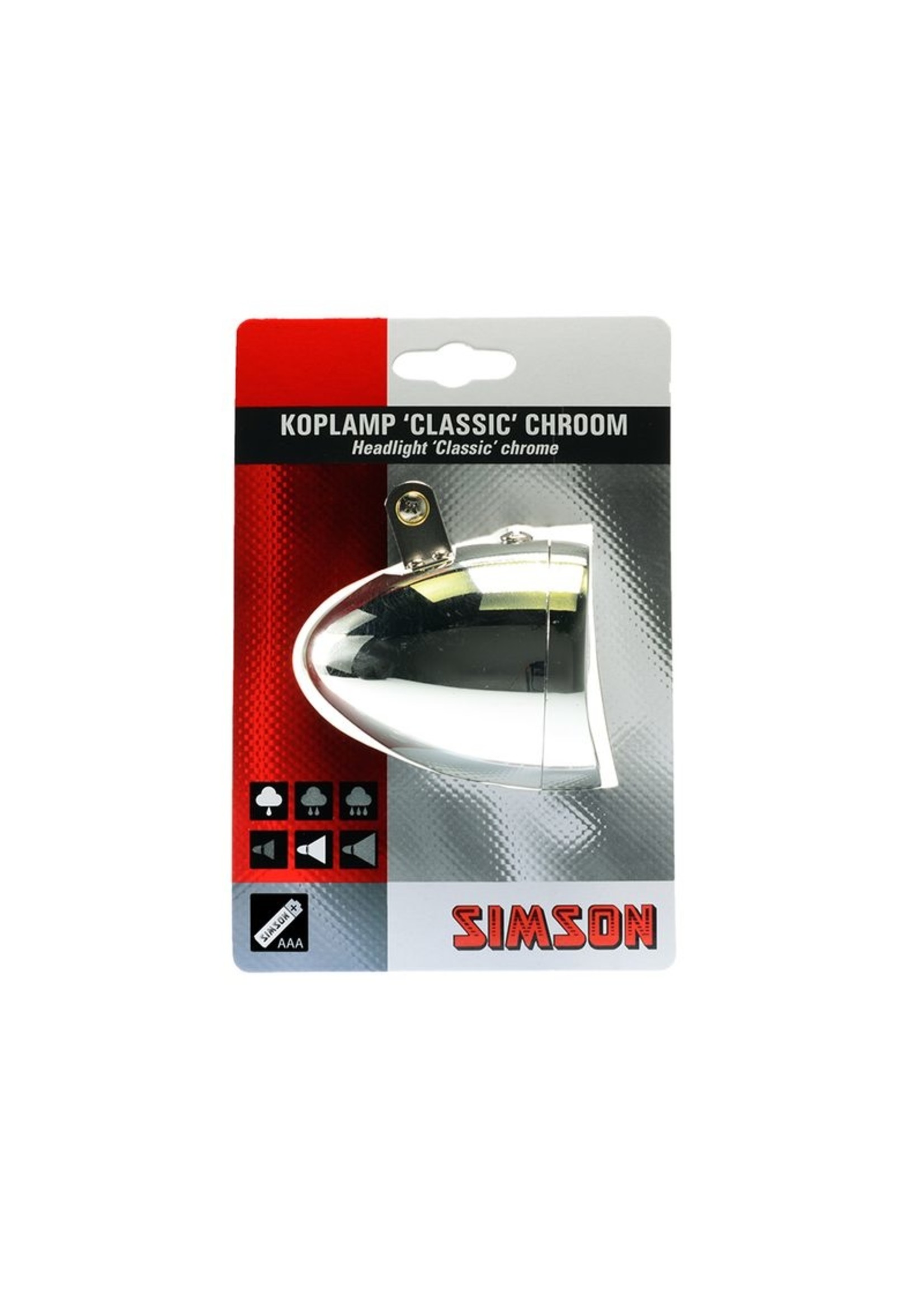Simson - Battery Headlight Classic chrome
