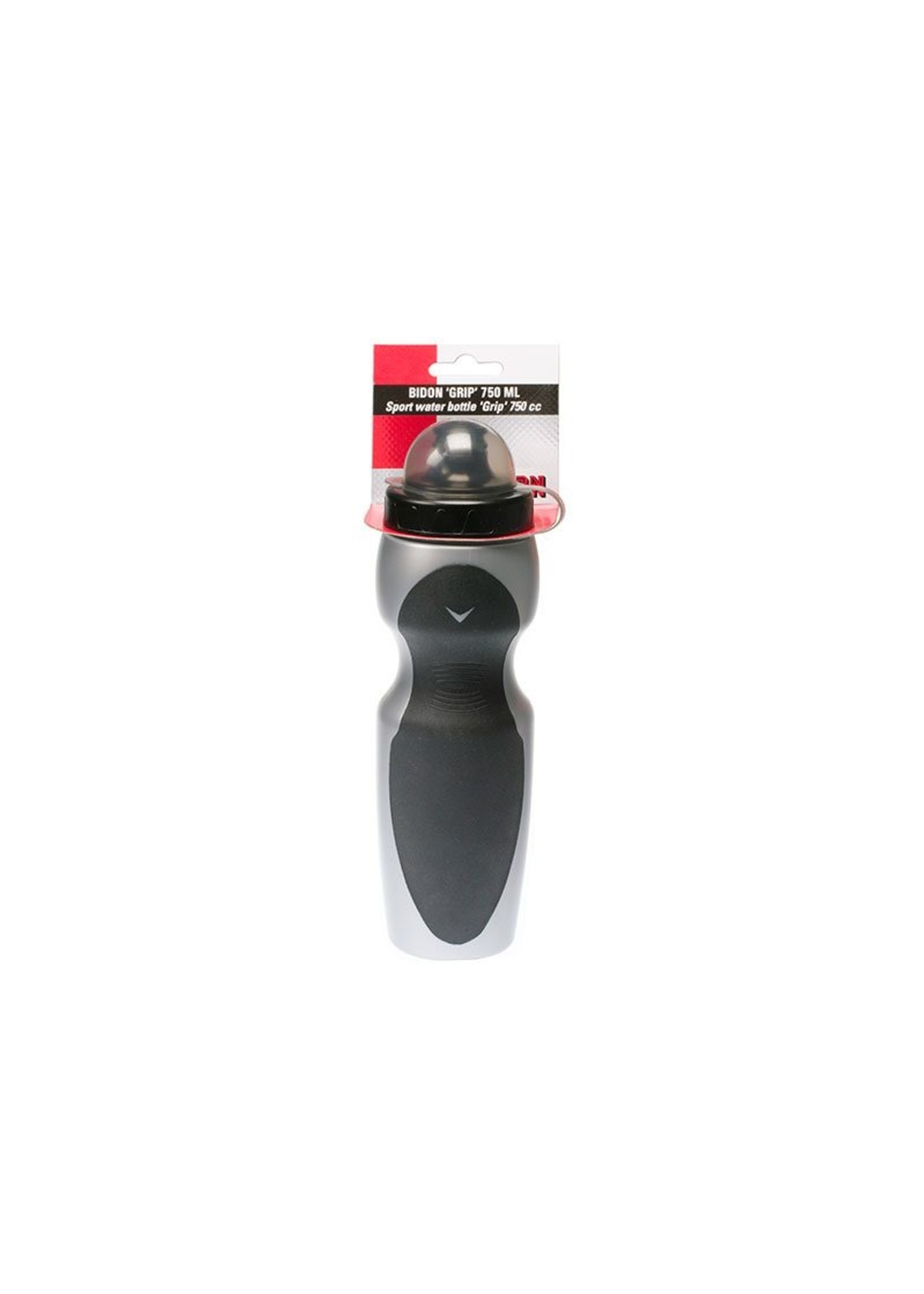 Simson - Wasserflasche Grip, 750 ml, schwarz / grau, einschließlich abnehmbarer Staubkappe