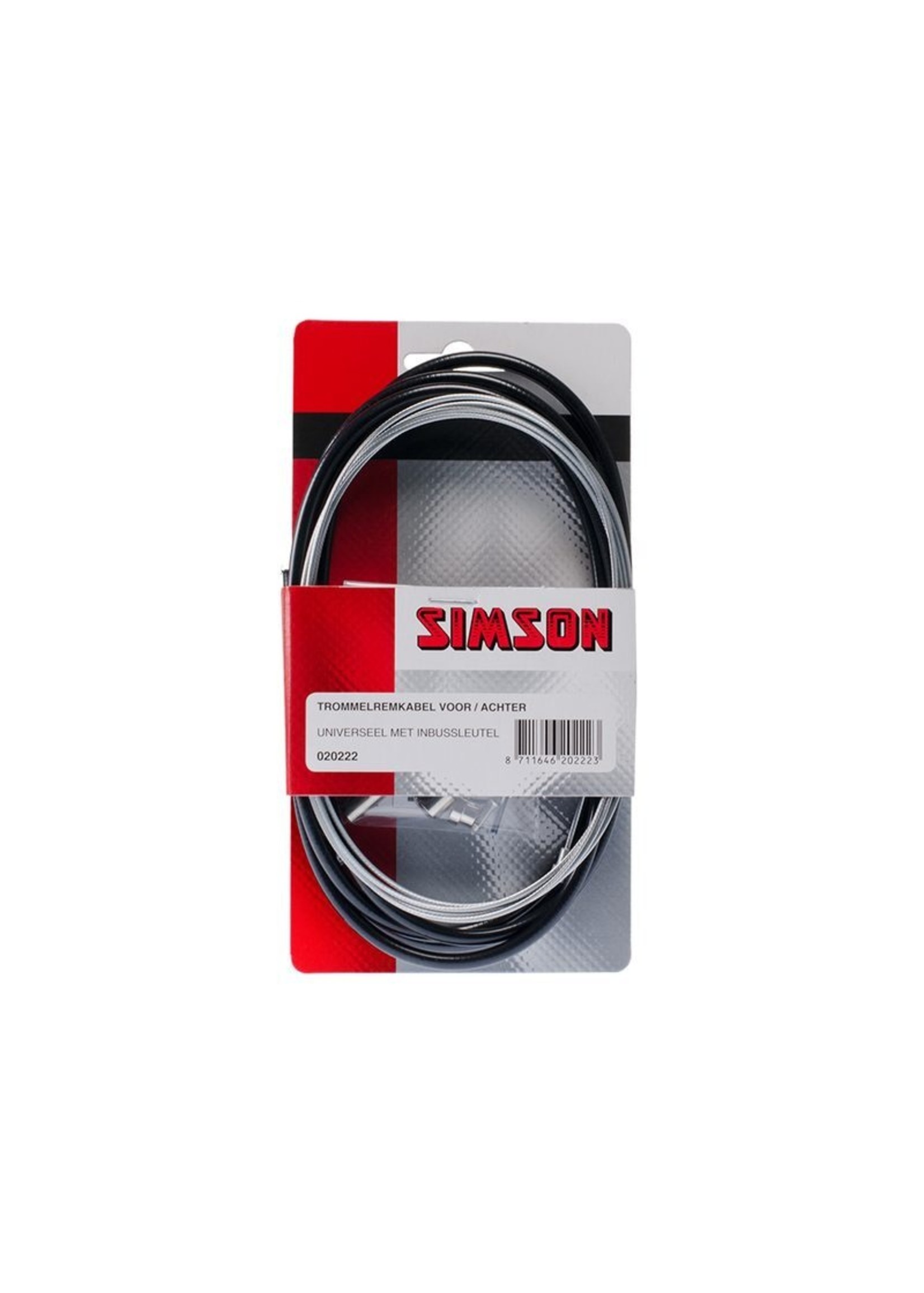 Simson Drum brake cable set universal black