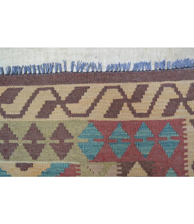 Handgewebte Orientalisch Wolle Kelim Teppich 200x152 cm