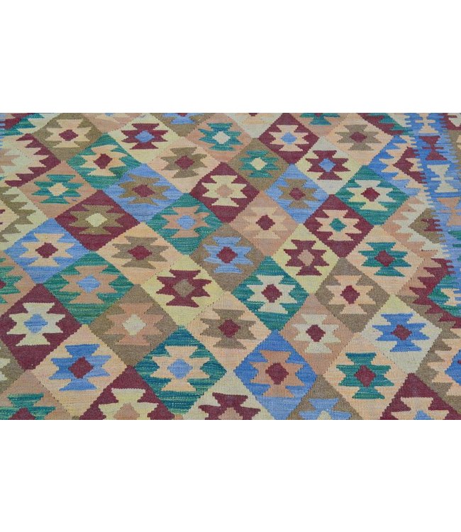 307x200 cm Hand Woven Afghan Wool Kilim Area Rug