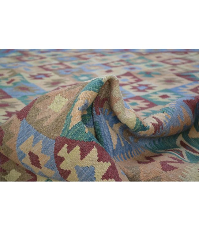 307x200 cm Hand Woven Afghan Wool Kilim Area Rug