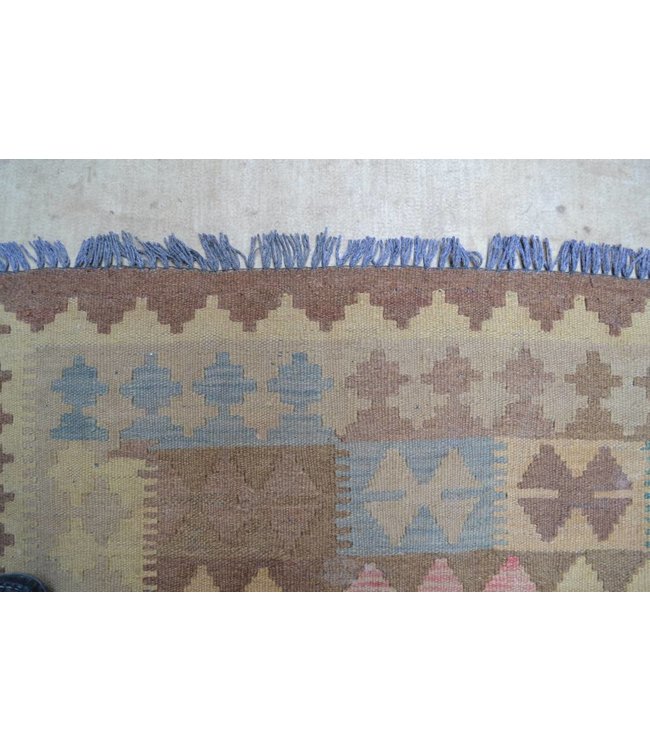 308x192 cm Hand Woven Afghan Wool Kilim Area Rug