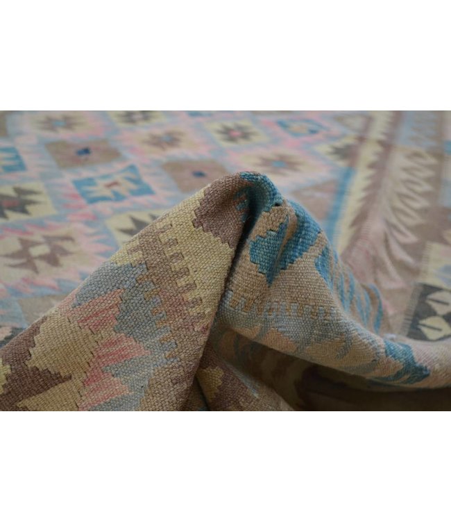 308x192 cm Hand Woven Afghan Wool Kilim Area Rug