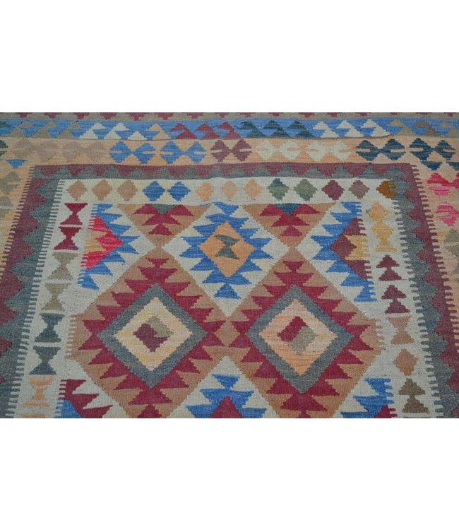 200x150 cm Hand Woven Afghan Wool Kilim Area Rug
