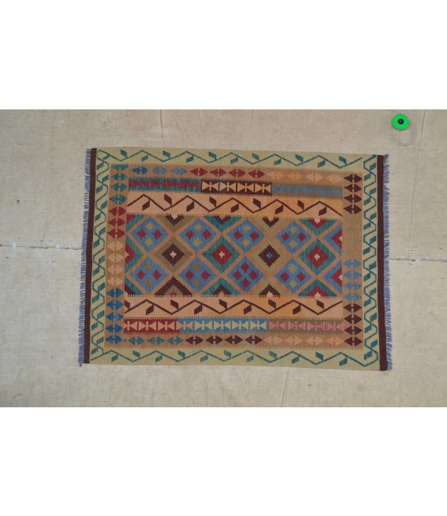 205x150 cm Hand Woven Afghan Wool Kilim Area Rug