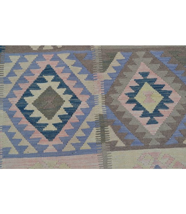 201x148 cm Hand Woven Afghan Wool Kilim Area Rug