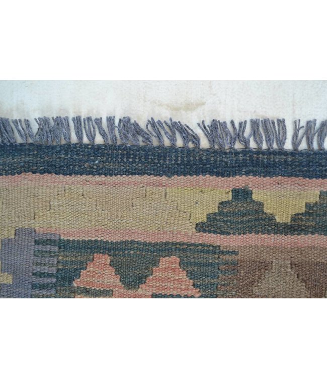 201x148 cm Hand Woven Afghan Wool Kilim Area Rug