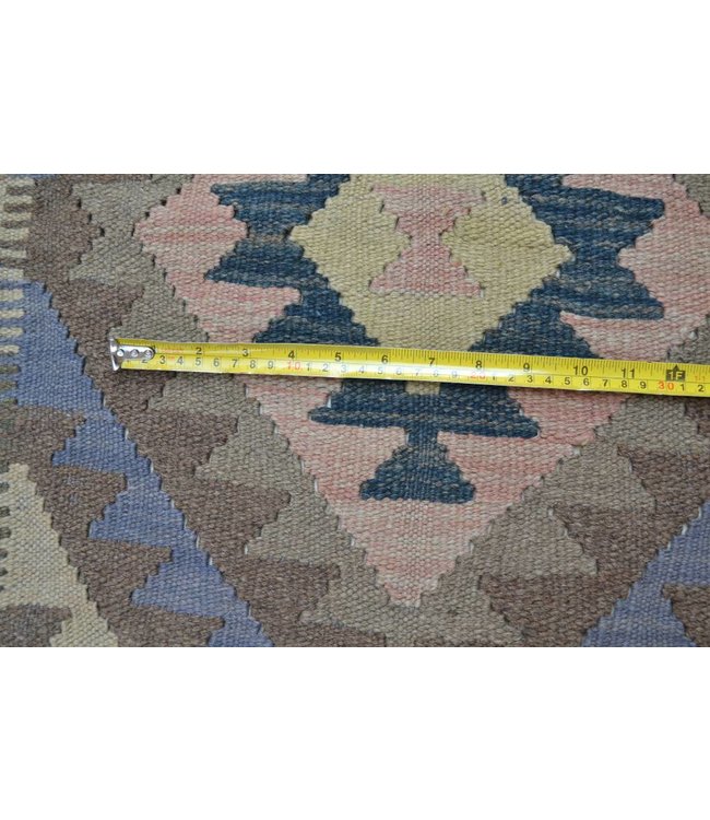 201x148 cm Hand Woven Afghan Wool Kilim Area Rug