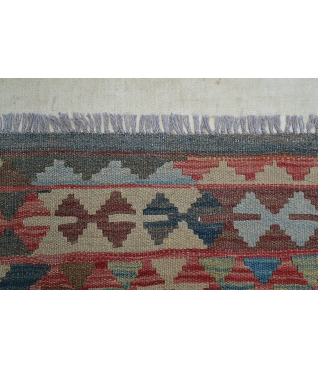 202x159 cm Handgemaakt Oosters Kelim Wol Vloerkleed