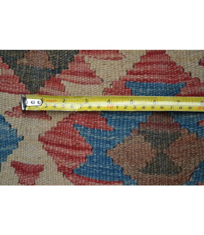 202x159 cm Handgemaakt Oosters Kelim Wol Vloerkleed