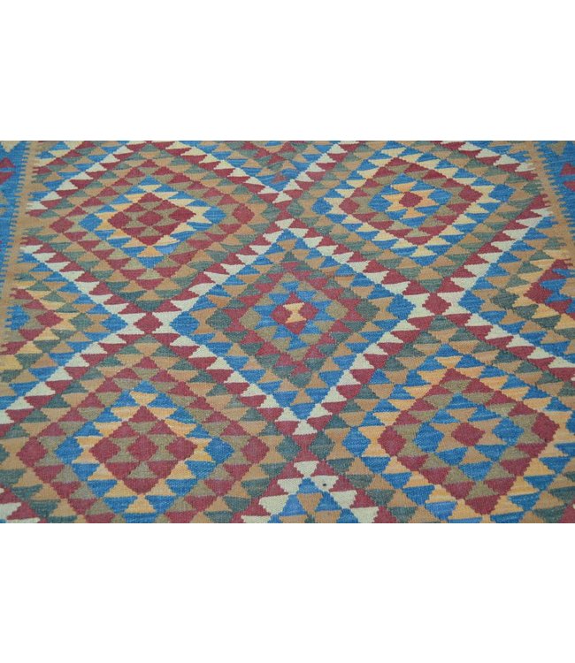 201x148 cm Handgewebte Orientalisch Wolle Kelim Teppich