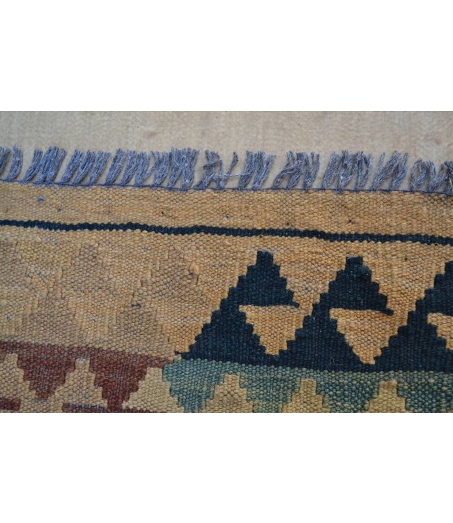 203x149 cm Hand Woven Afghan Wool Kilim Area Rug