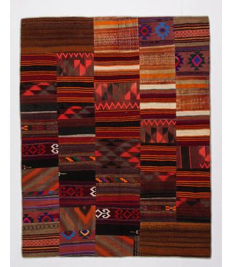 Patchwork Kelim teppich 258x202 cm