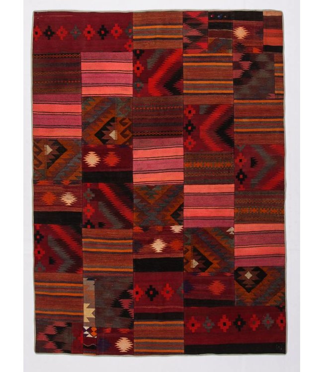 kelim patchwork tapijt 247x181 cm