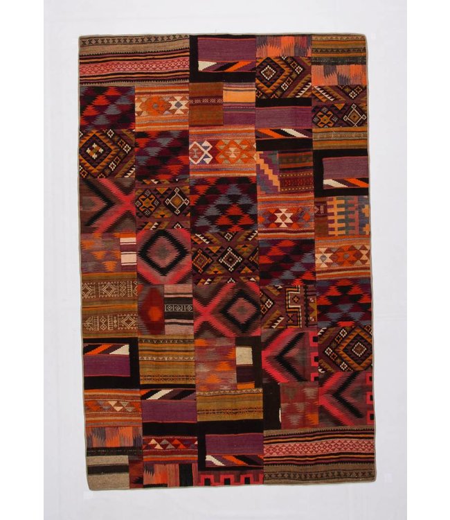 kelim patchwork tapijt 308x200 cm