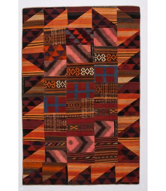 kelim patchwork tapijt 303x201 cm