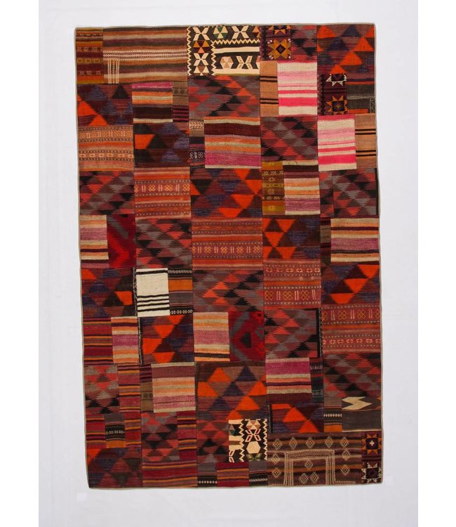 (10.10x 6.56 Feet ) Patchwork Kilim carpet 308x200 cm