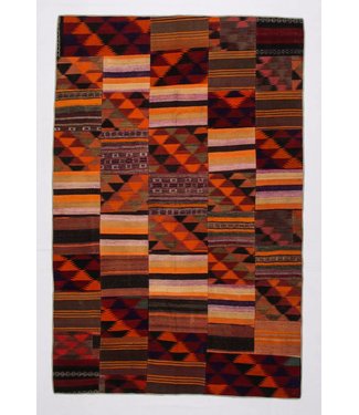 9.97x6.56 feet Patchwork Kilim carpet 304x200 cm