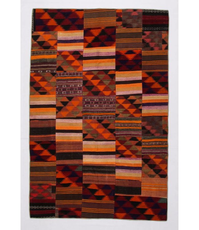 9.97x6.56 feet Patchwork Kilim carpet 304x200 cm