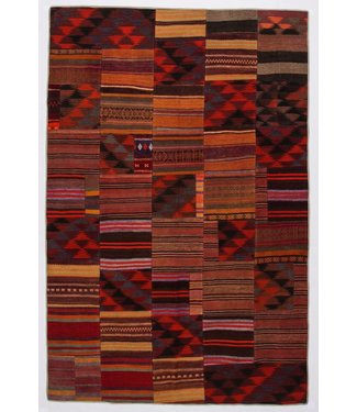 Patchwork Kelim teppich 305x201 cm