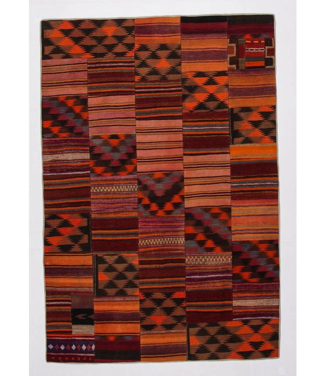 9.71x6.62 feet Patchwork Kilim carpet 296x202 cm