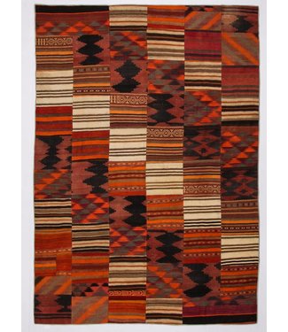 11.74x8.26 feet Patchwork Kilim carpet 358x252 cm