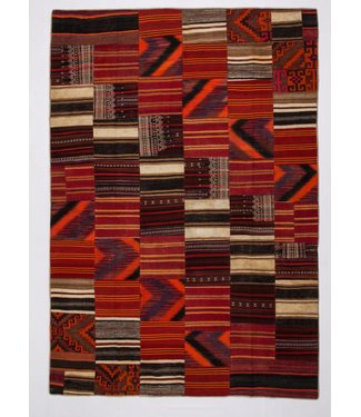 11.67x8.10 feet Patchwork Kilim carpet 356x247 cm