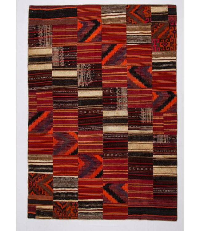 Patchwork Kelim teppich 356x247 cm