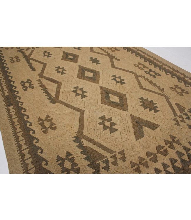 Handgemaakt Natural Kelim Wol Tapijt 298x190 cm