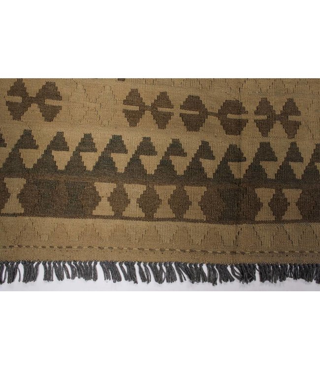 Handgemaakt Natural Kelim Wol Tapijt 298x190 cm