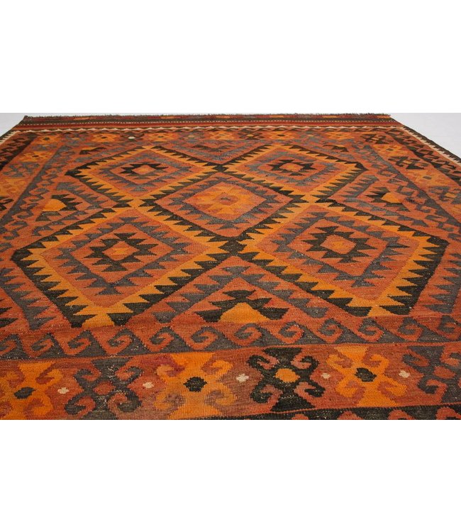 Handgewebte Orientalisch Wolle Kelim Teppich 234x179 cm