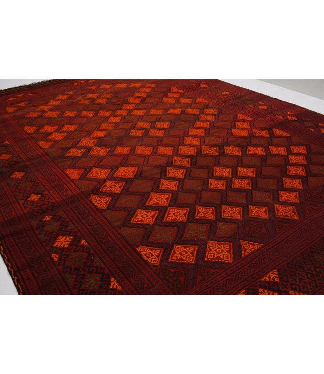 Handgemaakt Oosters Kelim Wol Vloerkleed 361x250 cm